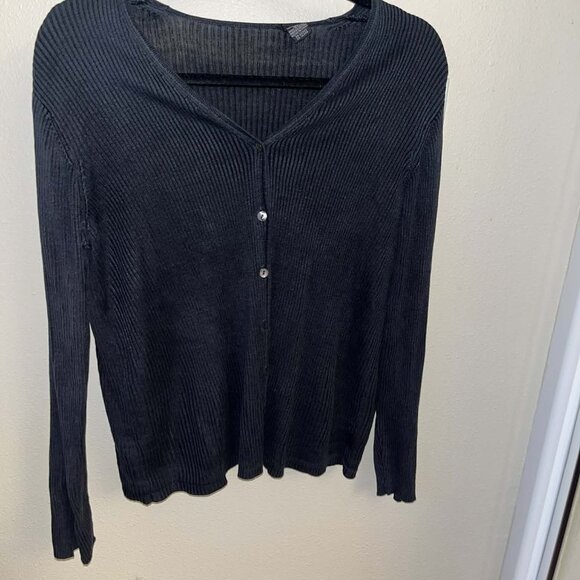 Gorgeous Black Silk Cardigan by Banana Republic - Picture 1 of 2
